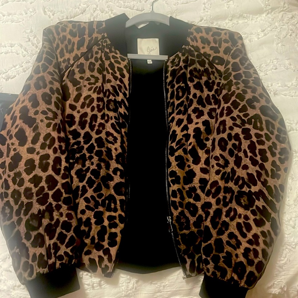 Joie leopard bomber jacket